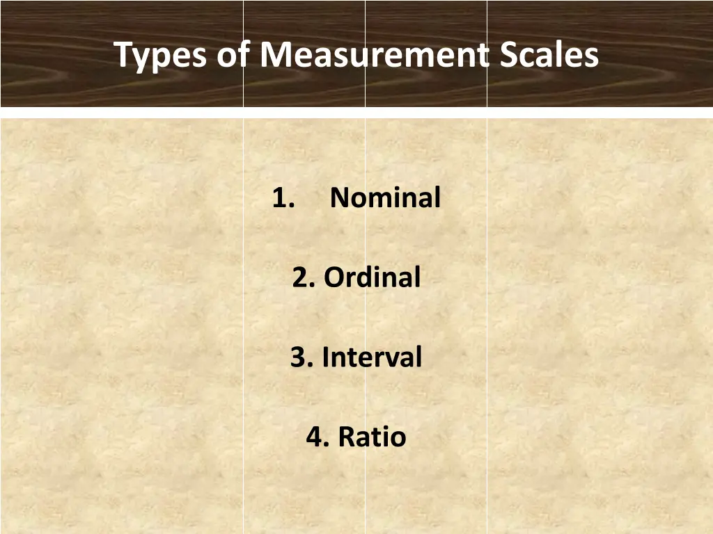 types of measurement scales