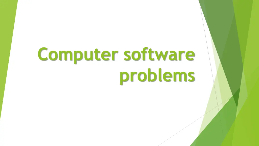 computer software problems