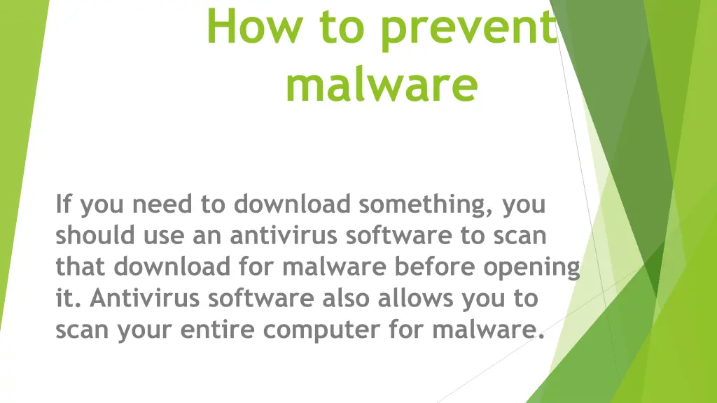 how to prevent malware