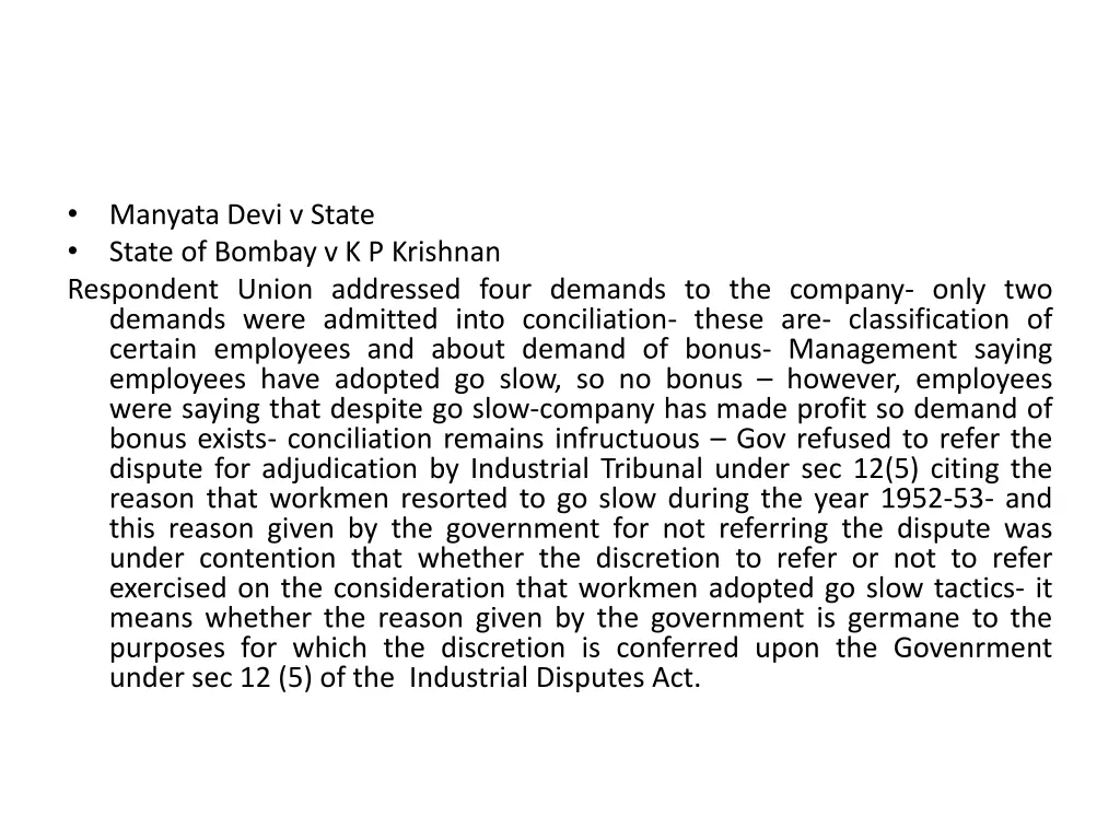 respondent union addressed four demands