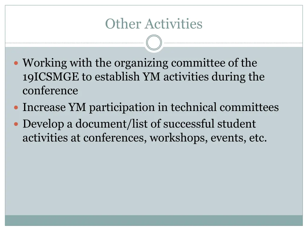 other activities