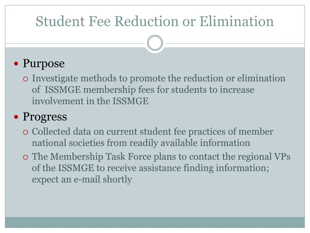student fee reduction or elimination