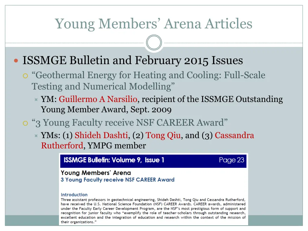 young members arena articles