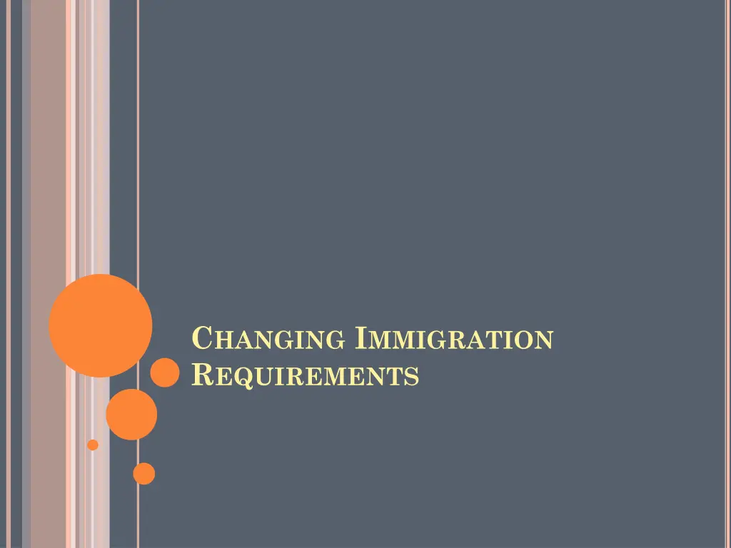 c hanging i mmigration r equirements