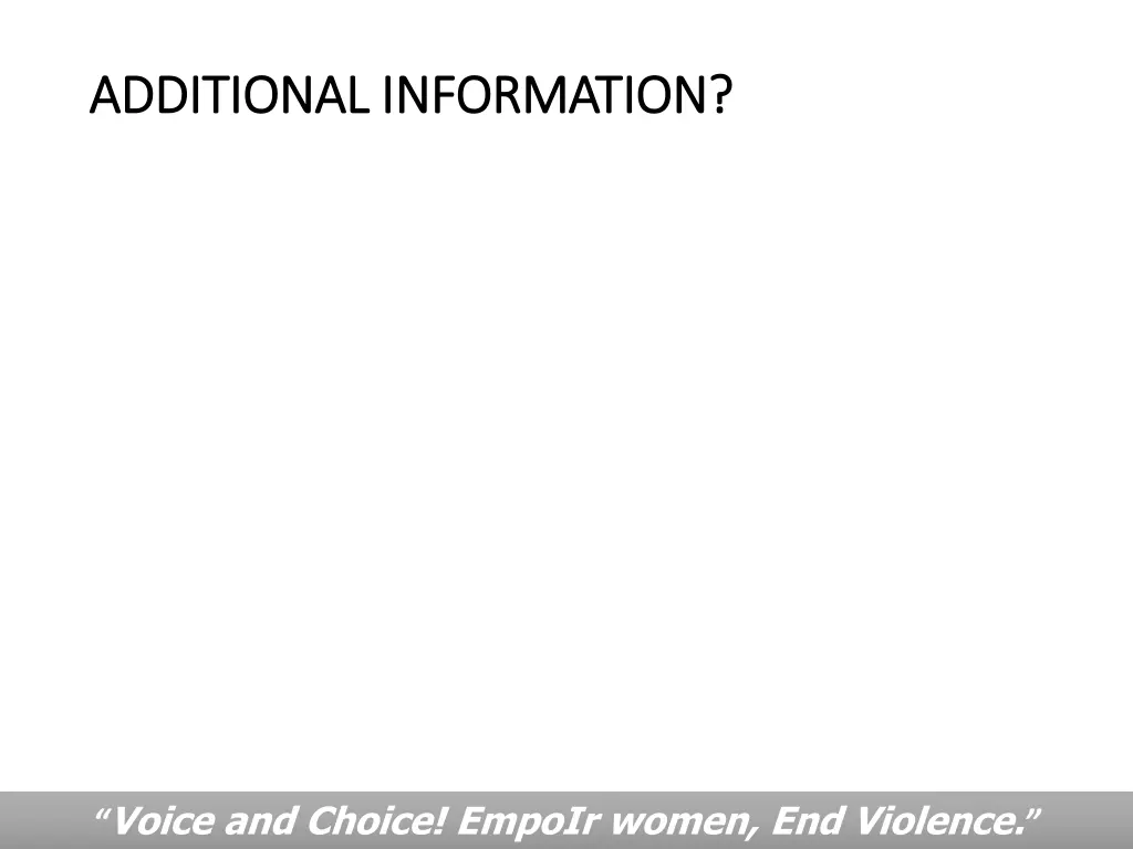 additional information additional information