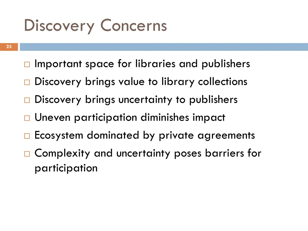 discovery concerns