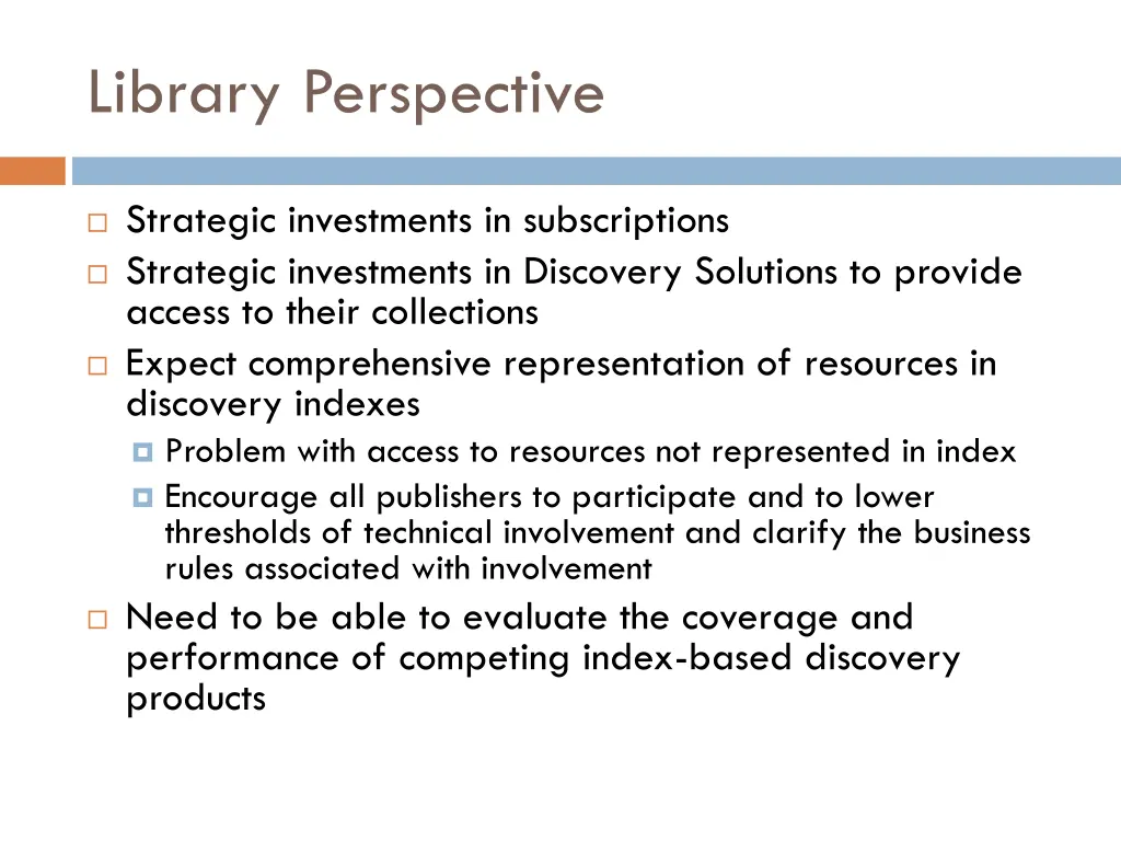 library perspective