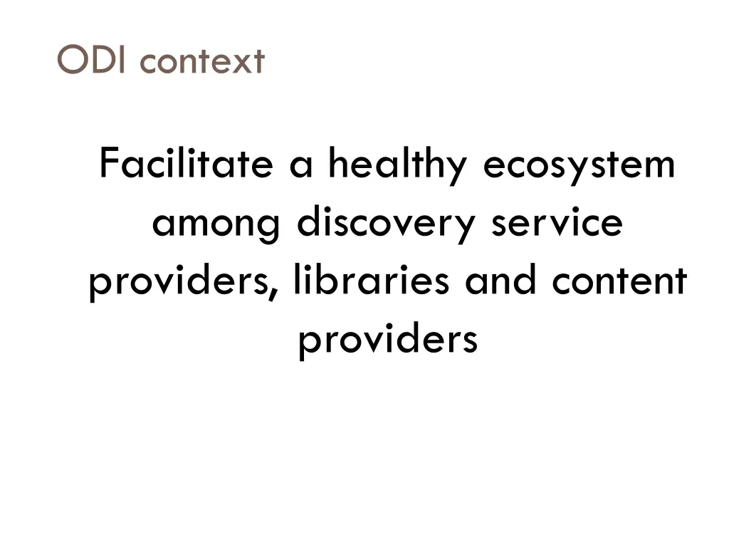 odi context