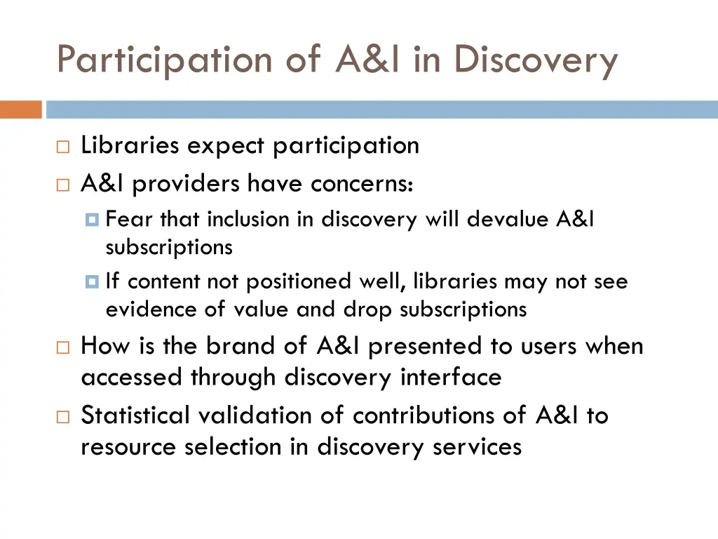 participation of a i in discovery