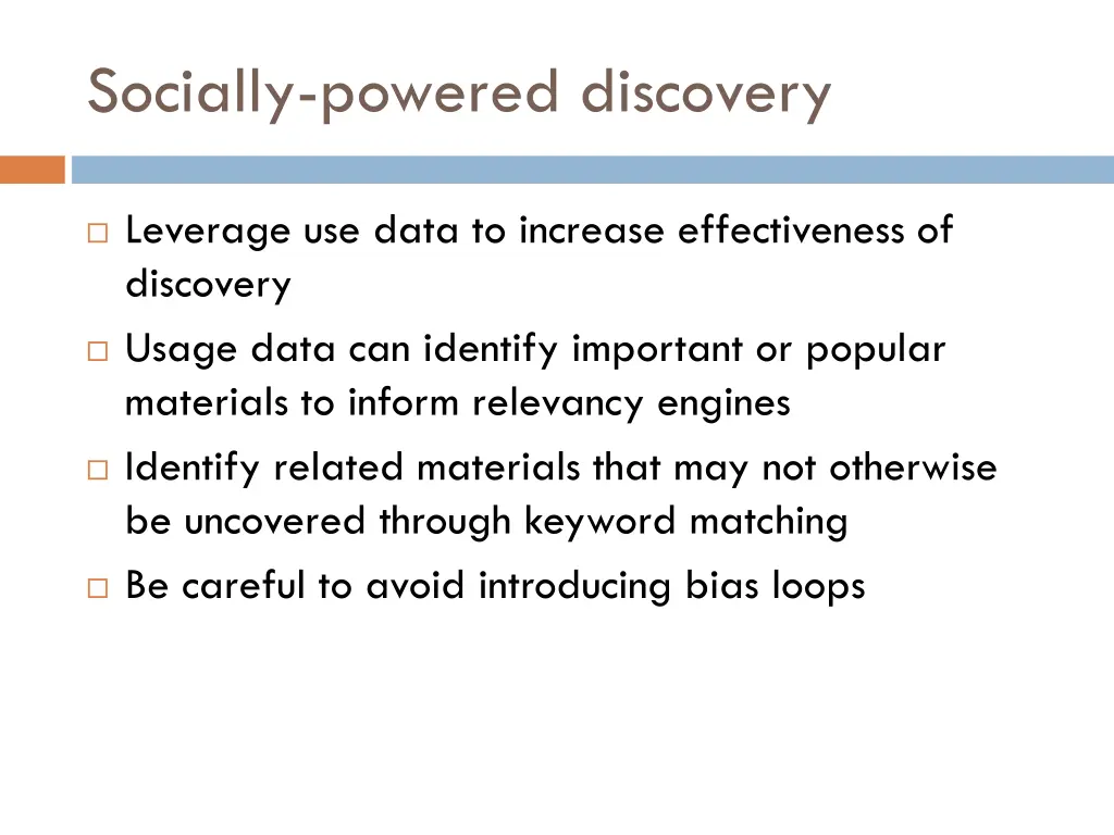 socially powered discovery