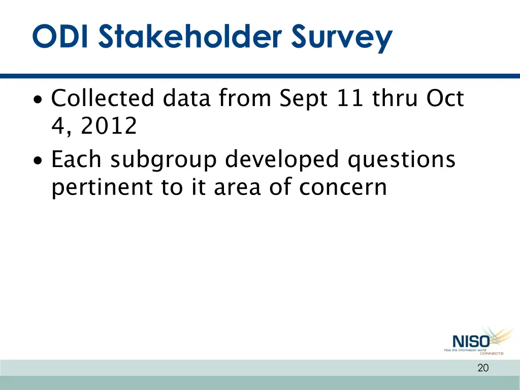 odi stakeholder survey