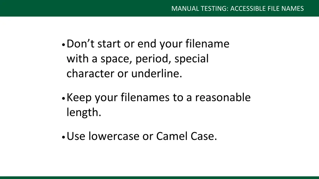 manual testing accessible file names