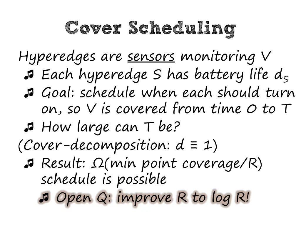 cover scheduling hyperedges are sensors