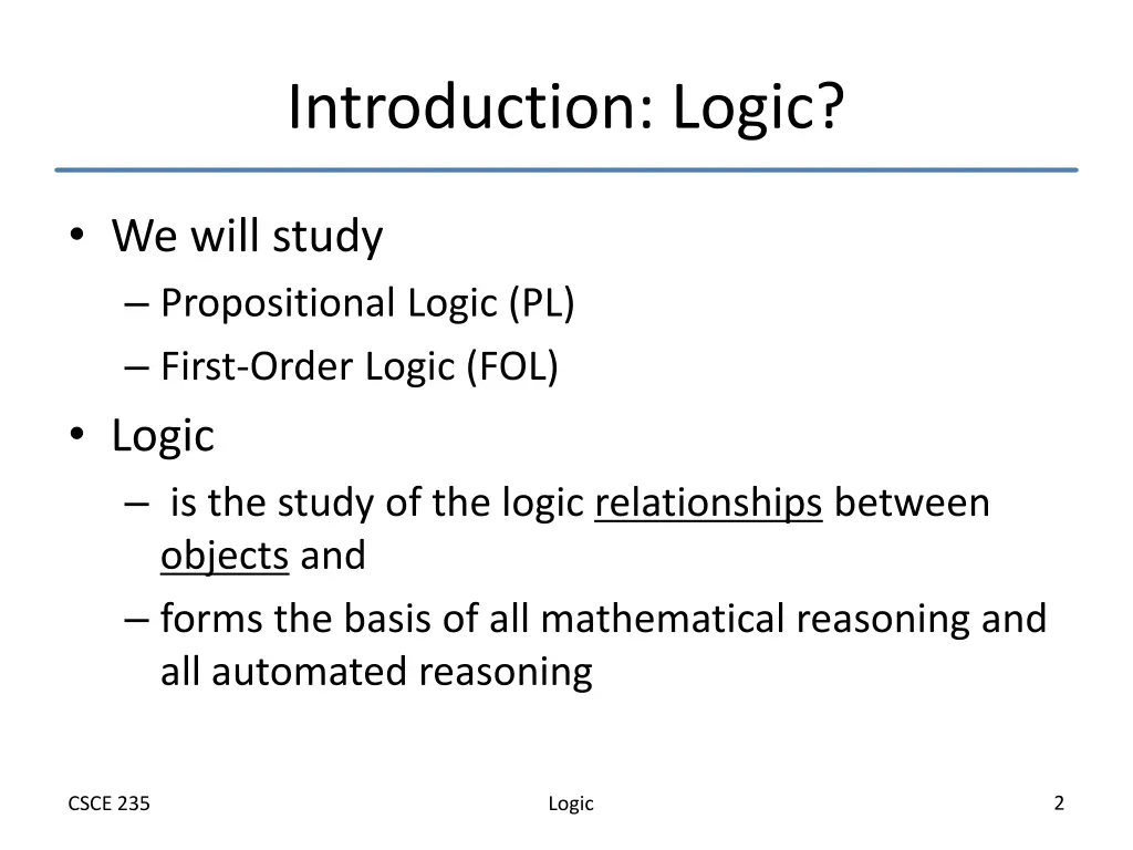 introduction logic