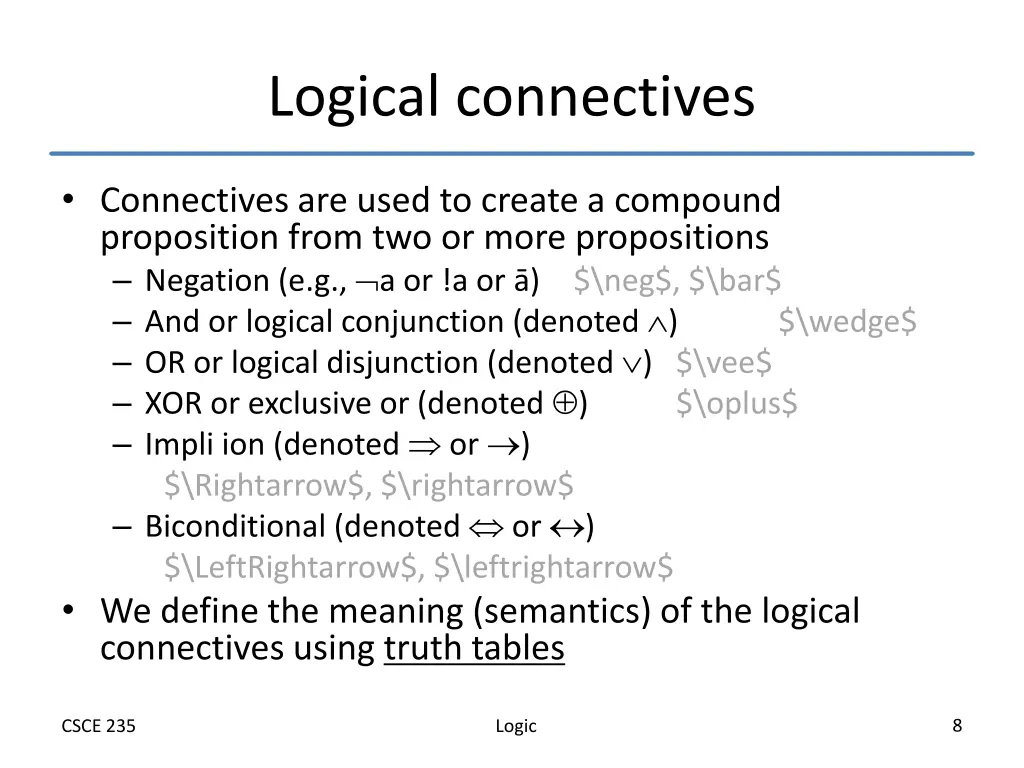 logical connectives