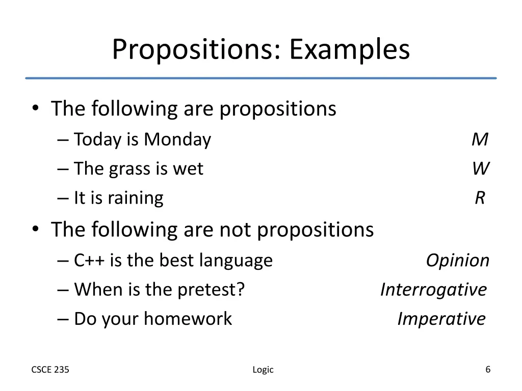 propositions examples