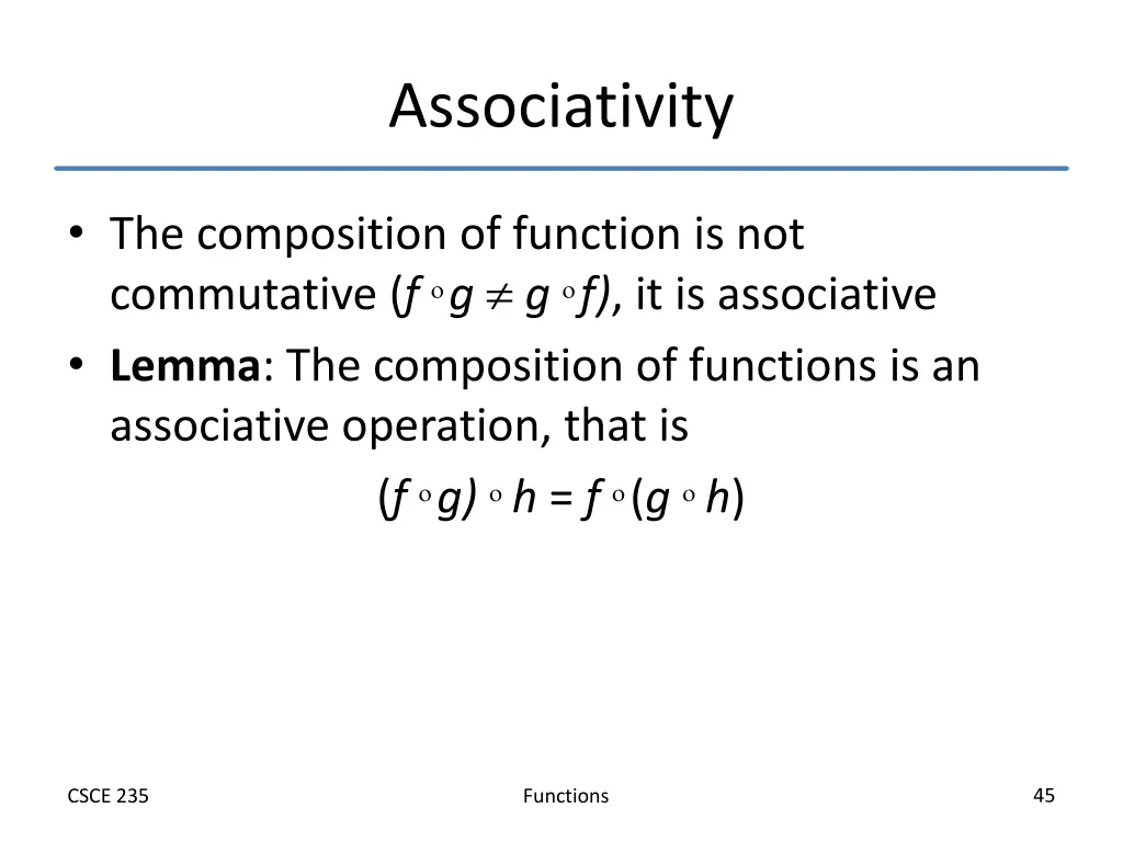 associativity