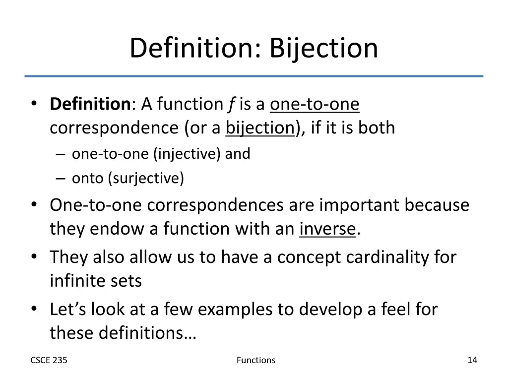 definition bijection