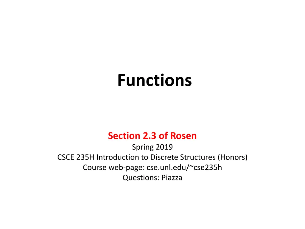functions