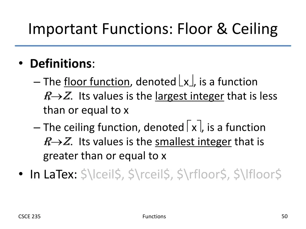 important functions floor ceiling