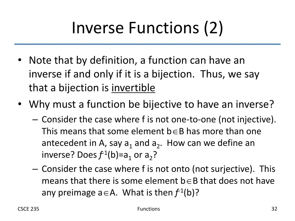 inverse functions 2