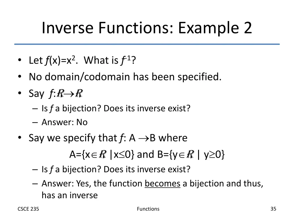 inverse functions example 2