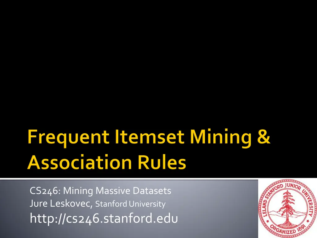 cs246 mining massive datasets jure leskovec