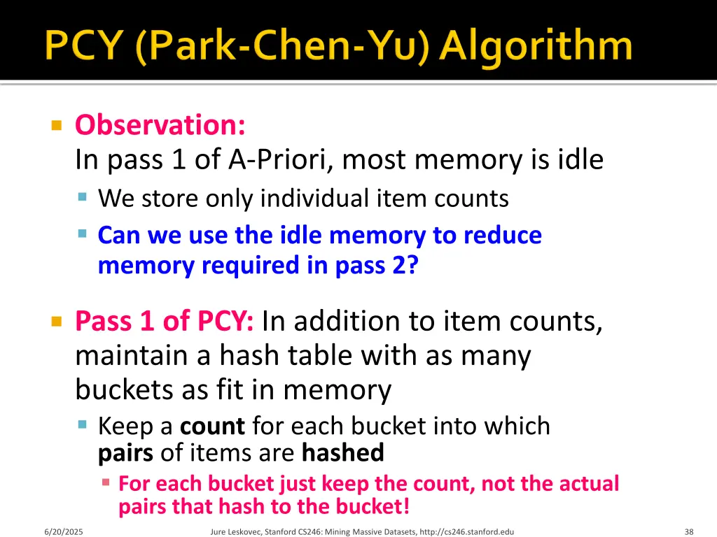 observation in pass 1 of a priori most memory