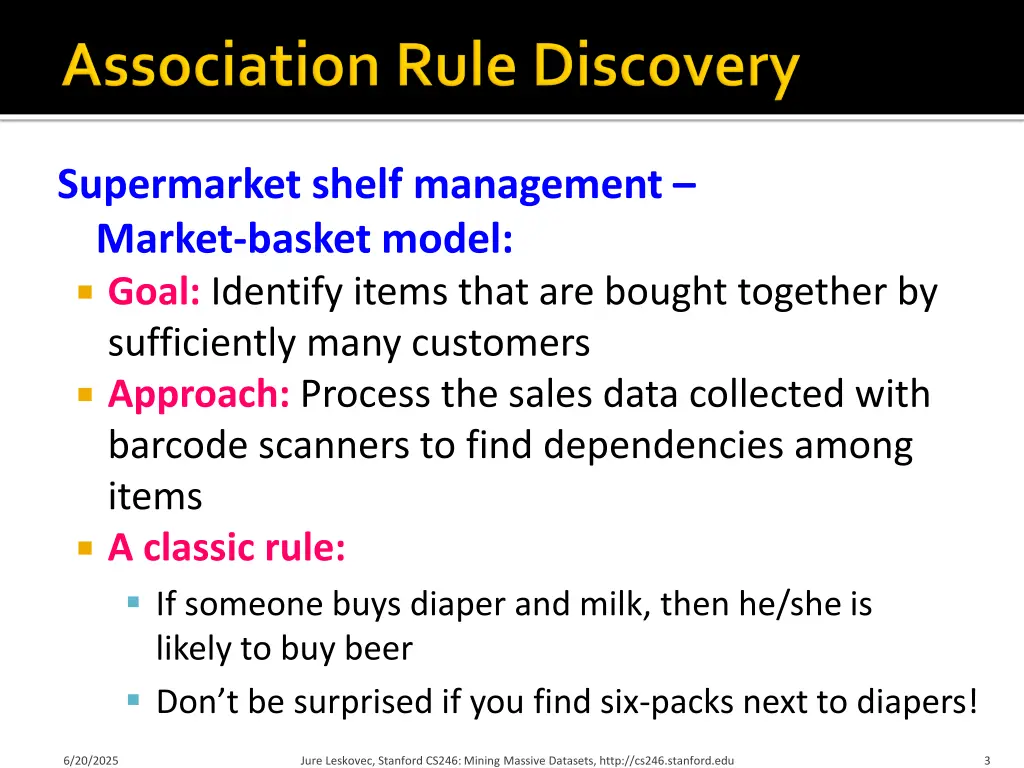 supermarket shelf management market basket model
