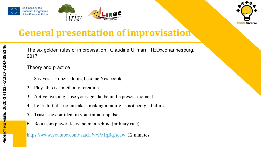 general presentation of improvisation