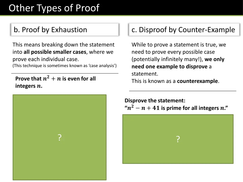other types of proof