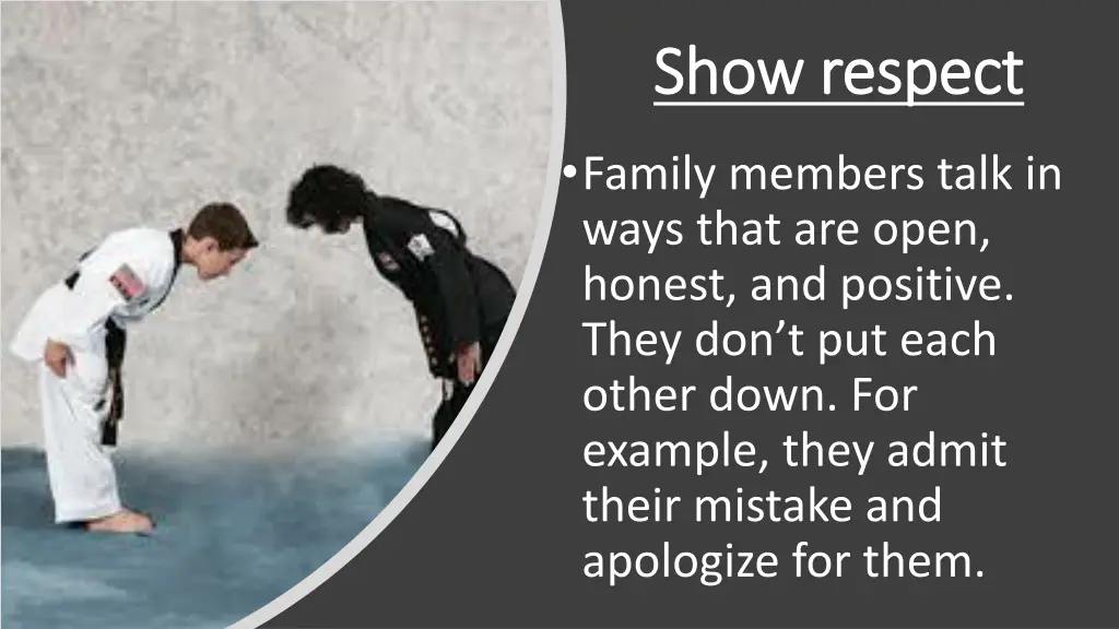 show respect show respect