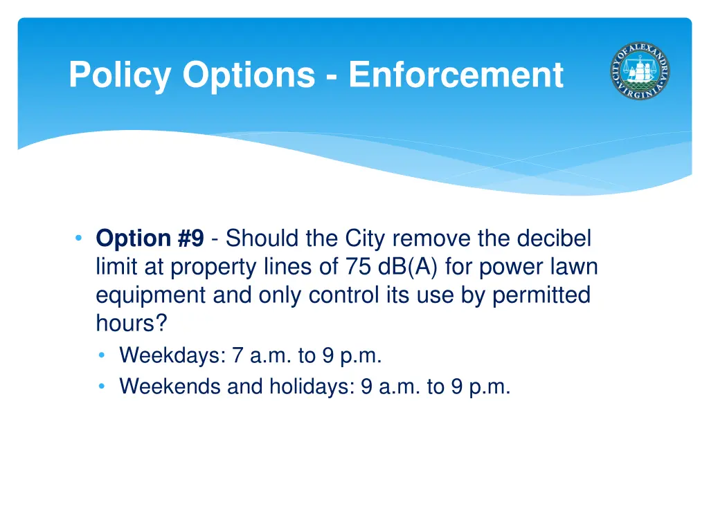 policy options enforcement 1