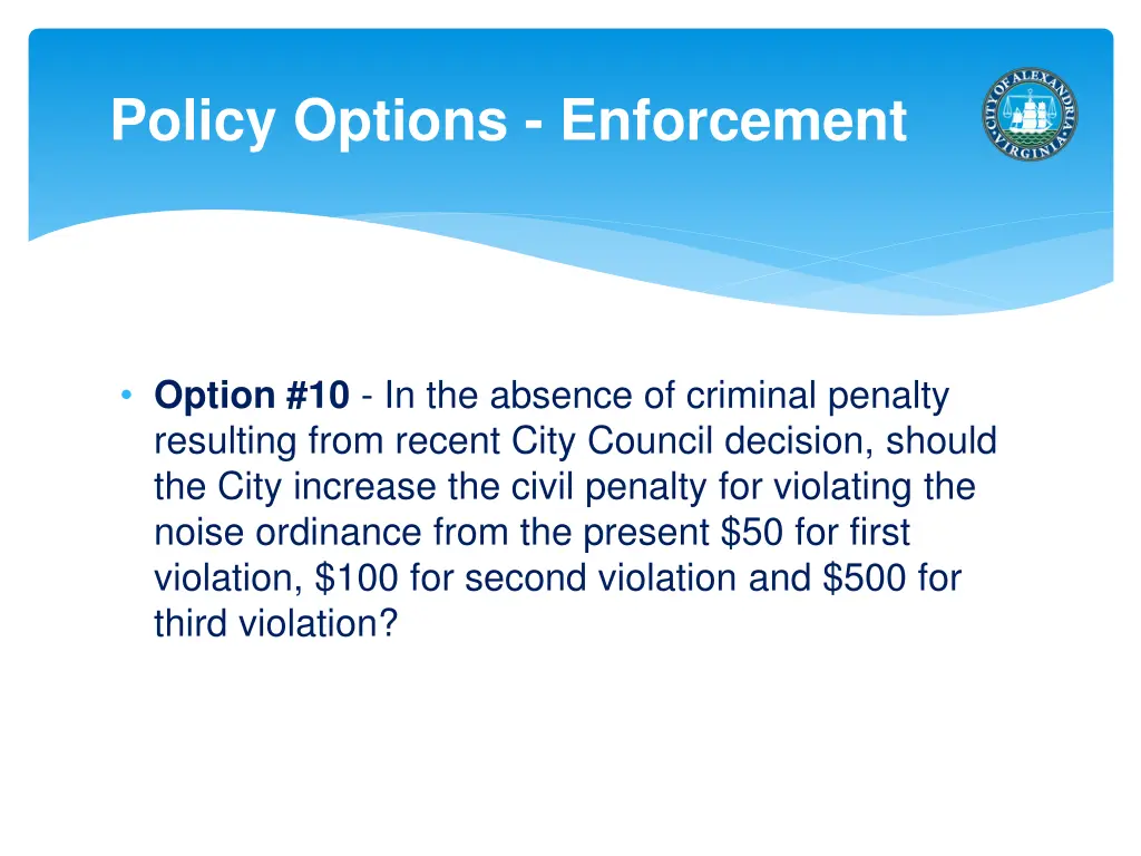 policy options enforcement 2