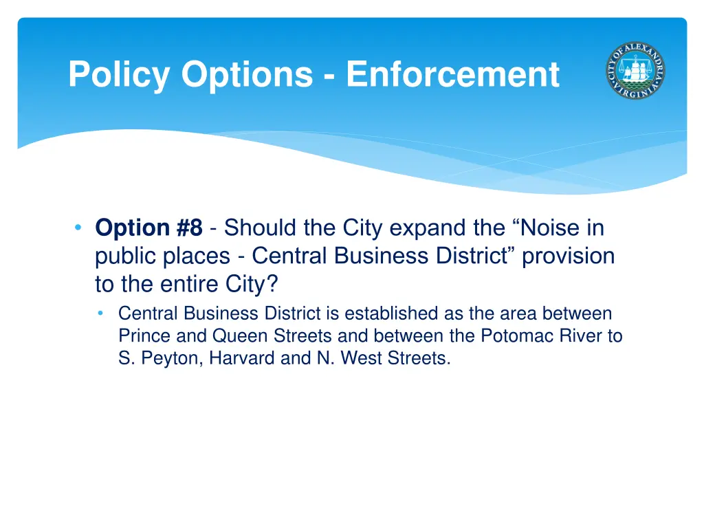policy options enforcement