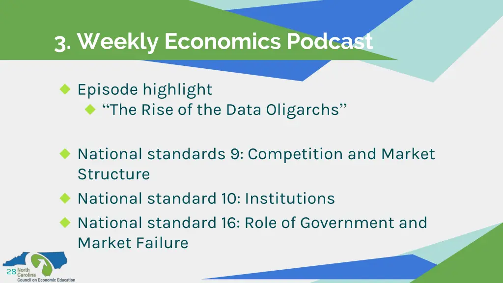 3 weekly economics podcast 1