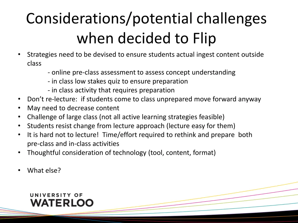 considerations potential challenges when decided