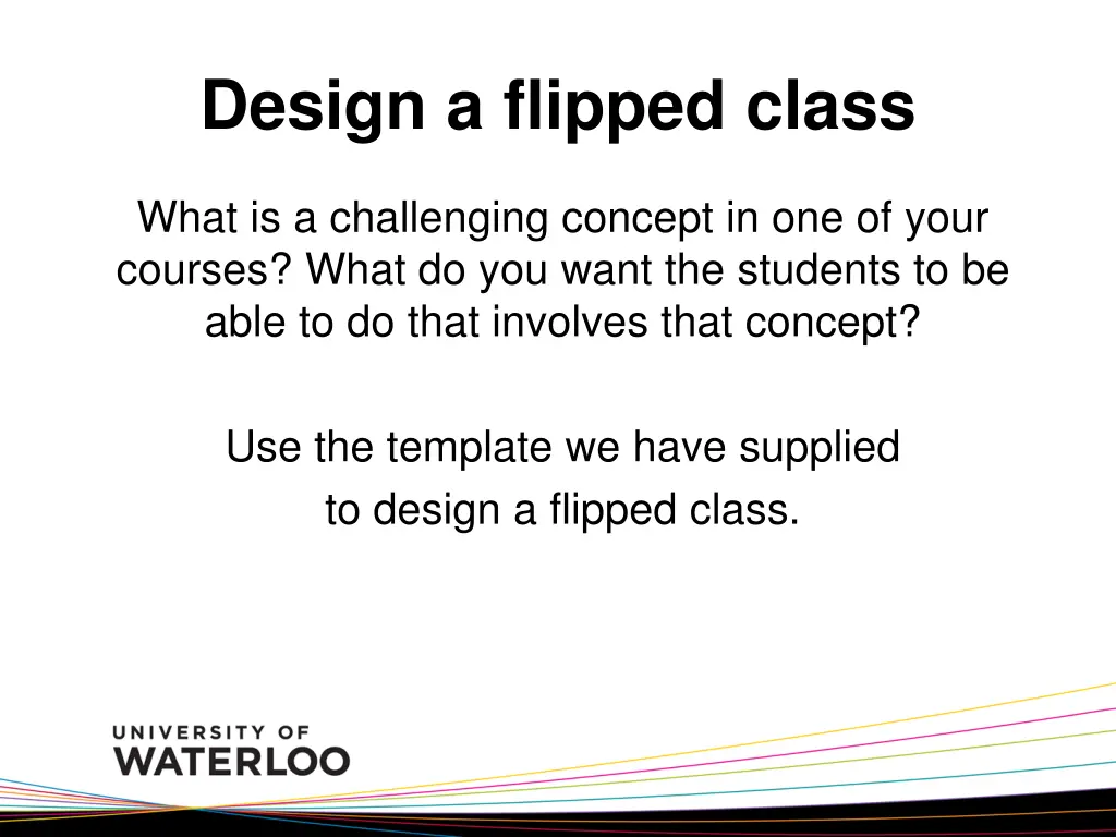 design a flipped class