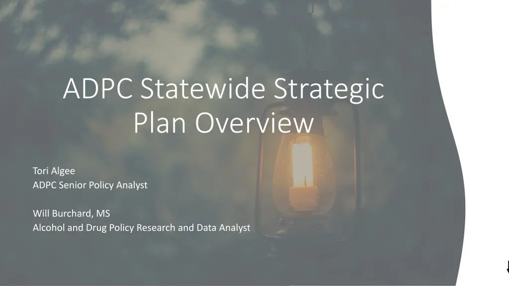 adpc statewide strategic plan overview