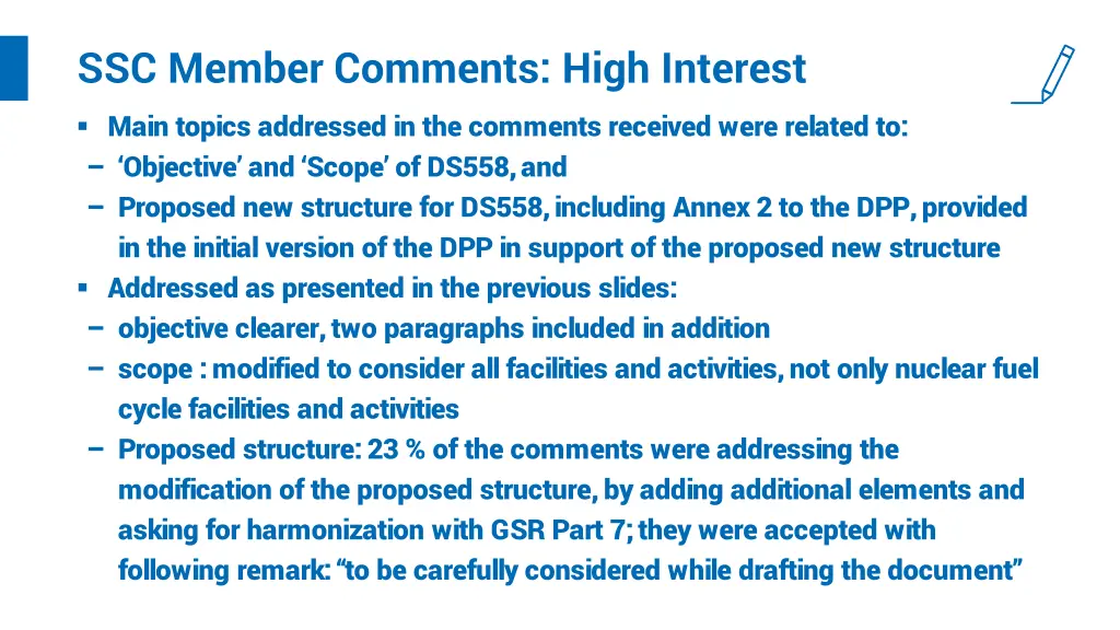 ssc member comments high interest main topics