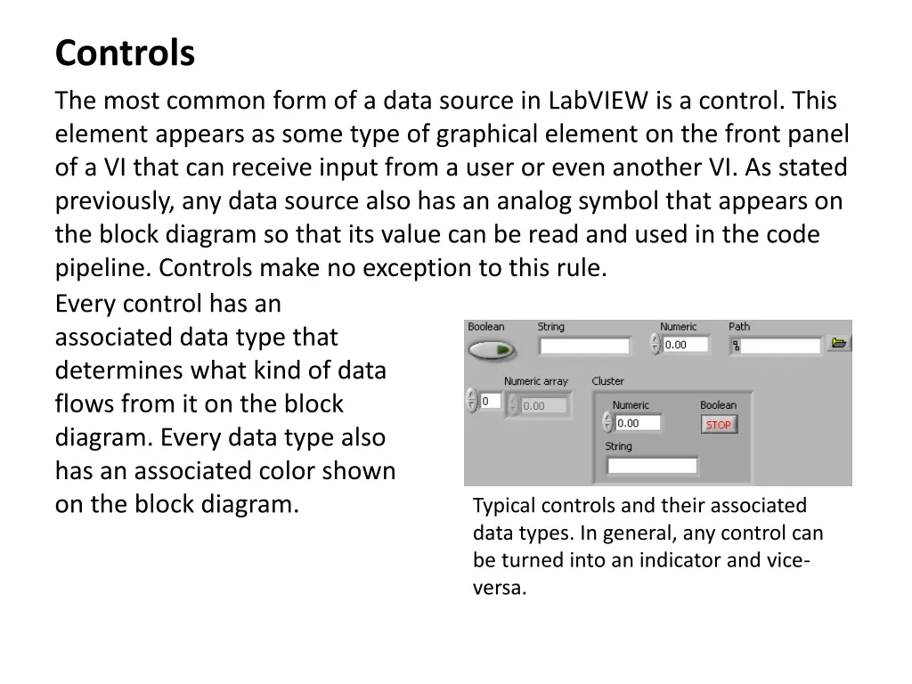 controls the most common form of a data source
