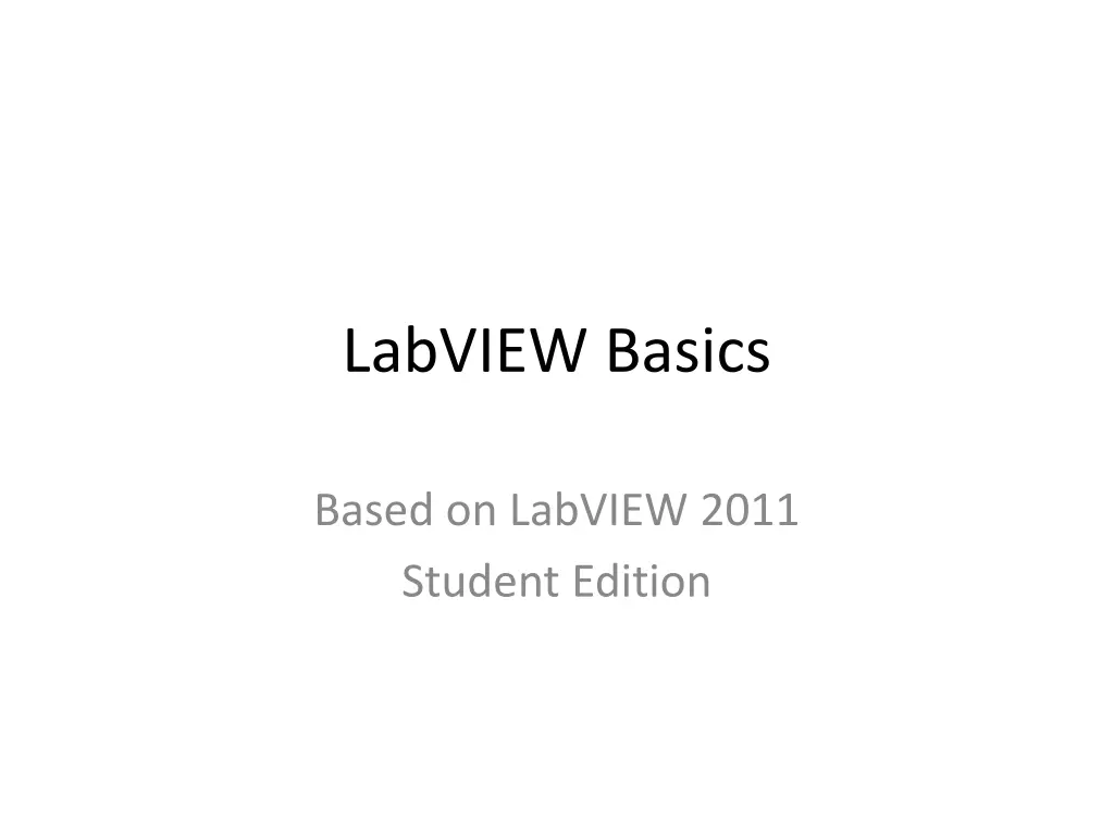 labview basics