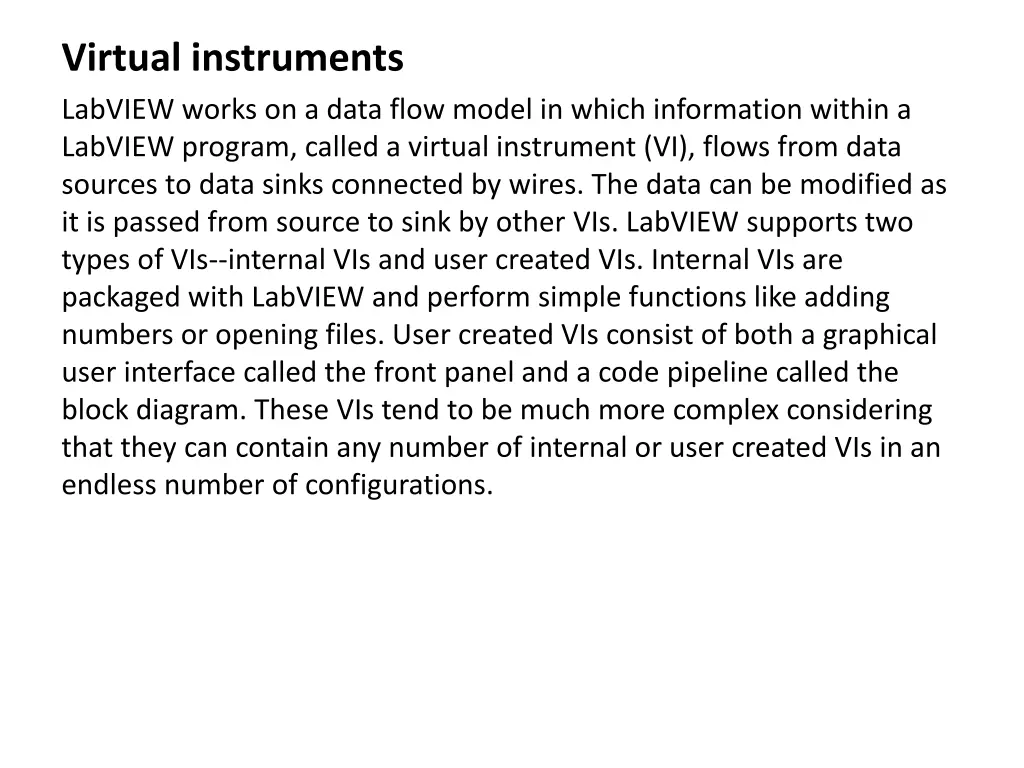 virtual instruments labview works on a data flow