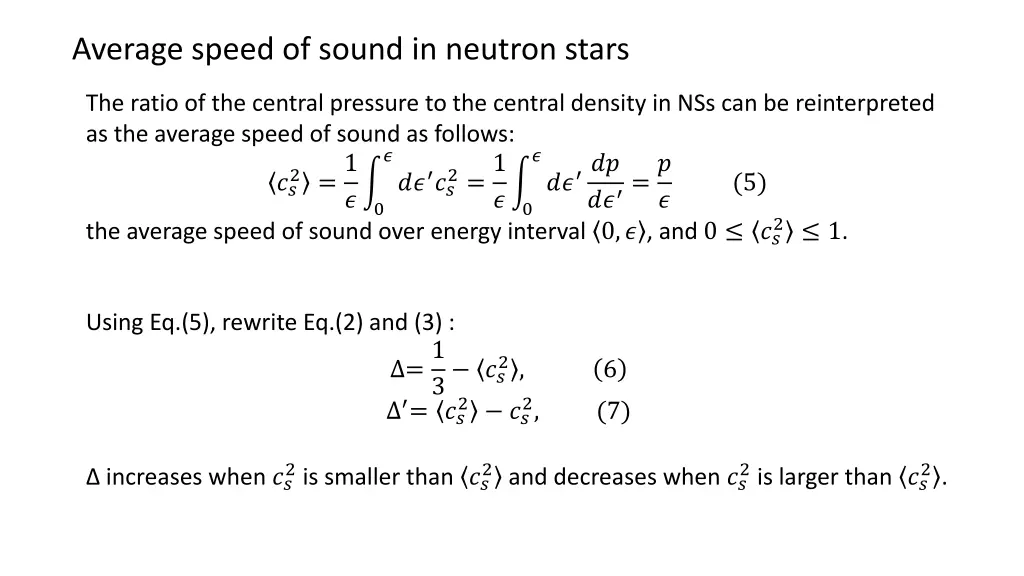 average speed of sound in neutron stars 2