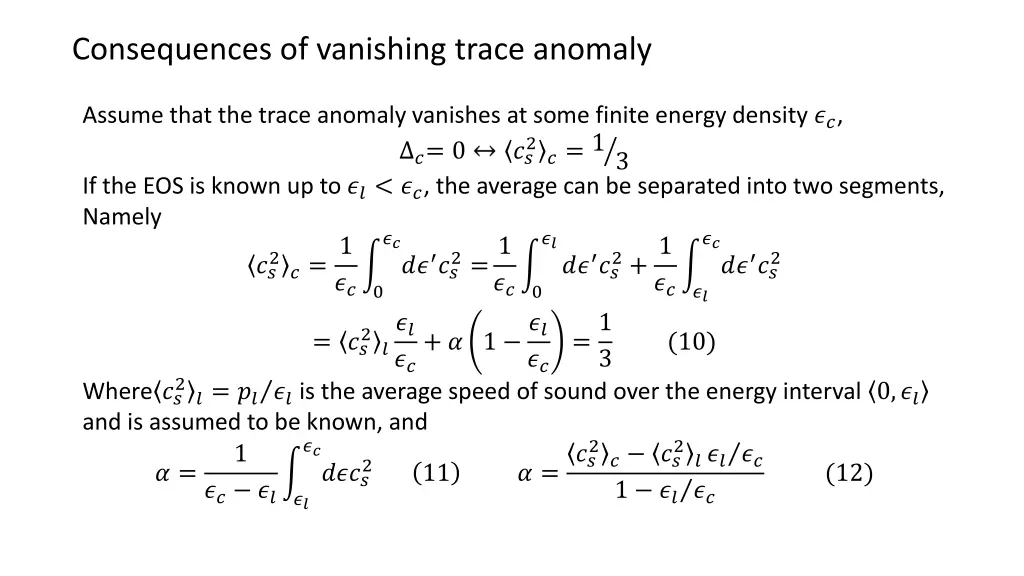 consequences of vanishing trace anomaly