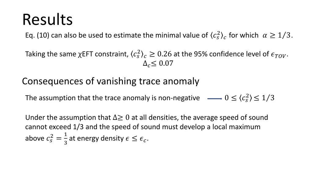 results eq 10 can also be used to estimate