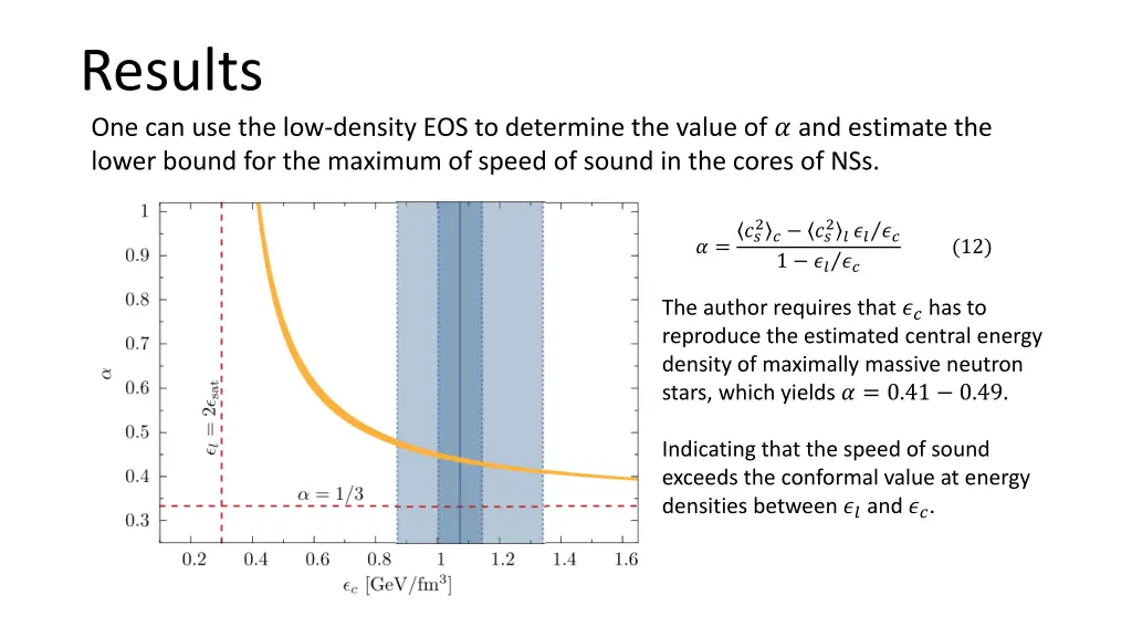 results one can use the low density