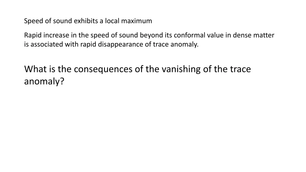 speed of sound exhibits a local maximum