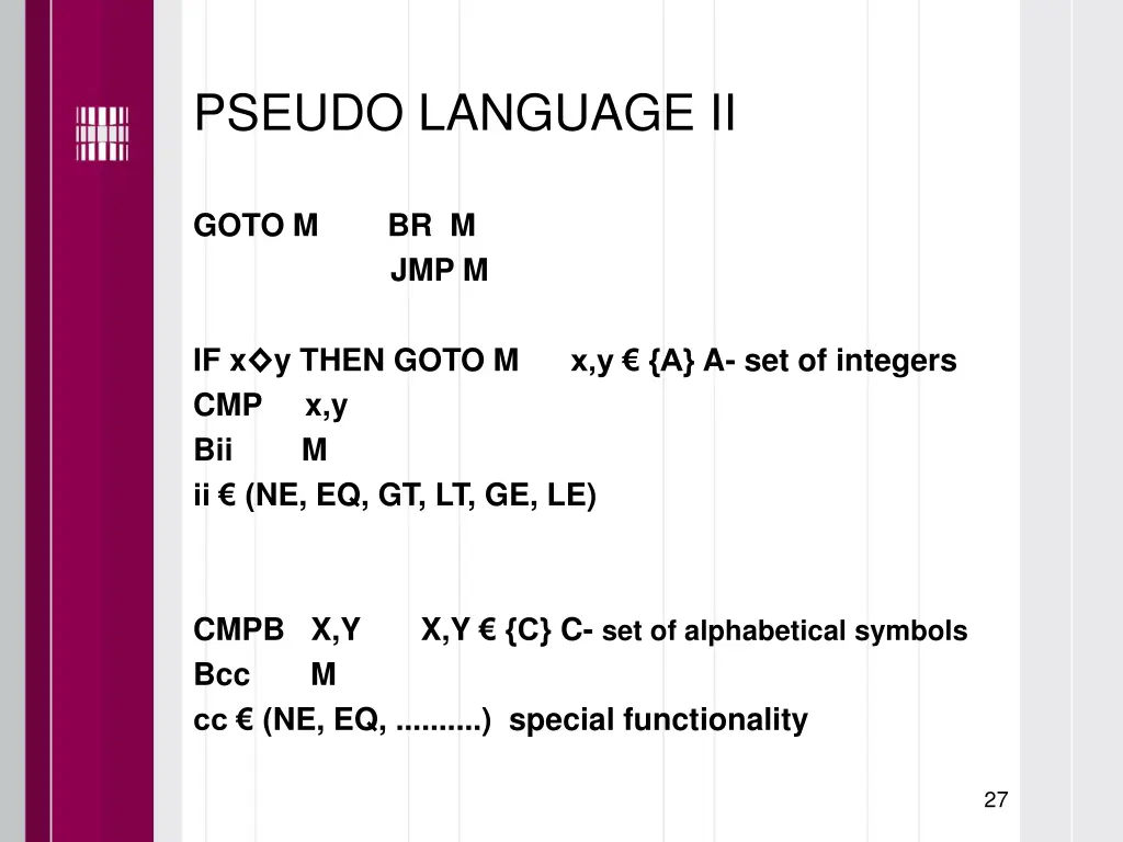pseudo language ii