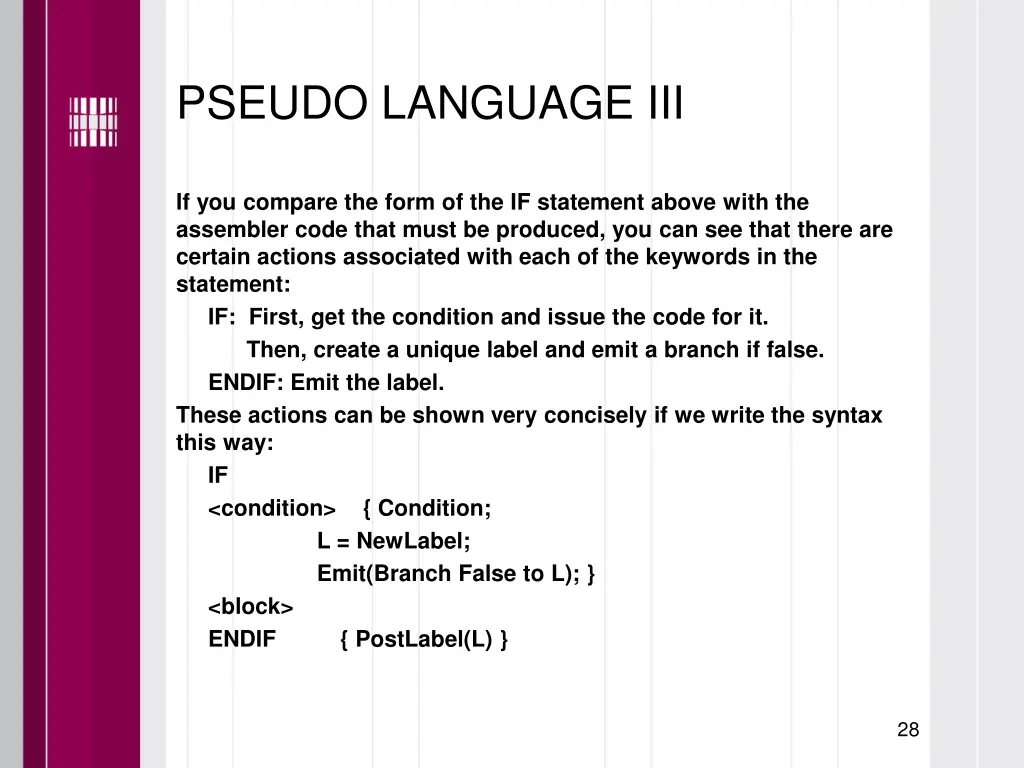 pseudo language iii
